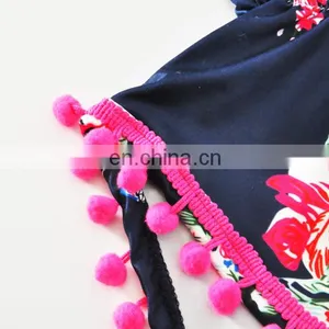 Fashion Flower Printed Colorful Baby Clothes Sleeveless Summer Baby Girl Romper thumbnail-4