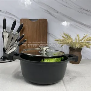 Black Nonstick Coating Die Cast Aluminum Casserole Die Cast Aluminium Pots Aluminum Pan Manufacturer thumbnail-1