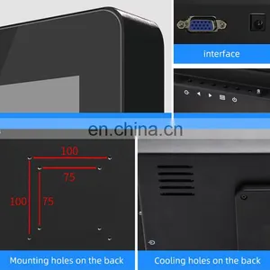 Touch Screen Hd True Flat 1024*768 Industrial Monitor thumbnail-2