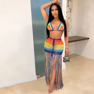 Handmade Crocheted Tassel Casual Suit Swimsuit Coverall thumbnail-1