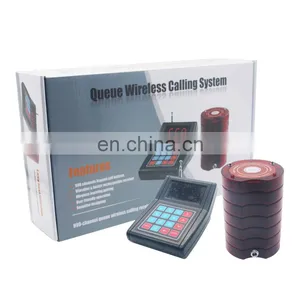 Restaurant Wireless Paging Queuing System 1 Transmitter 10 Coaster Pagers for Guest Waiter Calling thumbnail-1