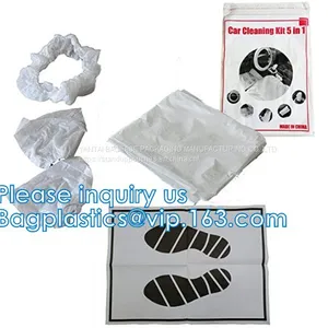 Plastic Drop Sheet, Cloth, Masking Film, Disposable Car Cover, 5 in 1 Auto Clean Kits, Disposable Seat Cover, Steer Cover thumbnail-2