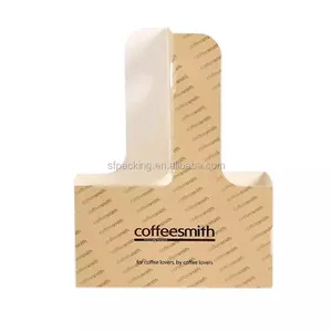 White Paper Packaging Coffee Cup Takeaway Holder thumbnail-1