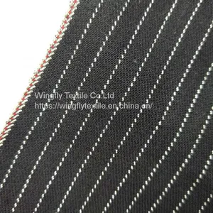 11oz Black Selvage Jeans Sale Pinstripe Denim Fabric W191918-1 thumbnail-1