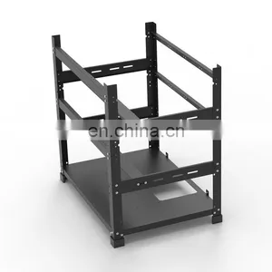 New Open Air Rig Frame 12 GPU Case Graphic Card Holder Computer Rack Support Double ATX Power And 12cm Fan thumbnail-4