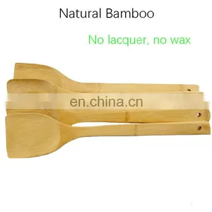 Custom Eco Friendly Natural Nonstick Cooking Tools Pan Shovel Kitchen Accessories Wooden Bamboo Spatula Cookware Sets thumbnail-4
