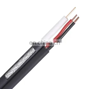 305m RG59 Power CCTV Communication RG59+2 Siamese Coaxial Cable 3 in 1 Camera Manufacture Cable Coaxial Rg59 thumbnail-4