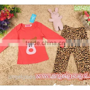 2015 New Arrival Infant Christmas Pijamas ,kids 100% Cotton Pyjamas ,animal Kids Red Deer Pajamas MY-IA0021 thumbnail-1