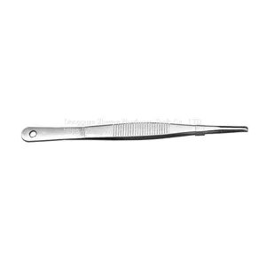 Tweezer Handle Non Slip Pointed/curved Stainless Steel Precision Stiffening Forceps 430 Material Quality thumbnail-1
