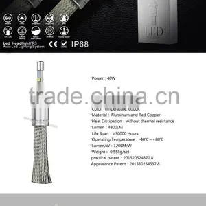 New Arrival New Generation 40W 4800LM h1 h3 h4 h7 H11 H13 9004 9006 9007 9005 R3 Led Headlight thumbnail-6