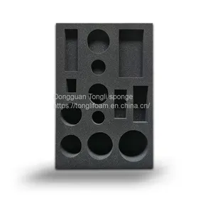 Custom Die Cut Box Packing Foam for Camera Foam Insert Shock Absorbing Pu Sponge Products Packing Custom Shape 18-25KG/M3 thumbnail-3