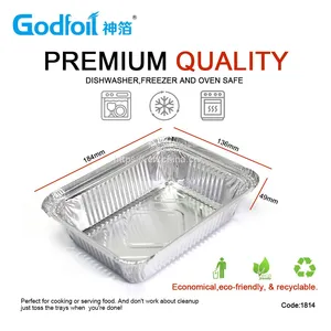 Rectanglar Aluminum Foil Container Wrinkle Wall Container thumbnail-1