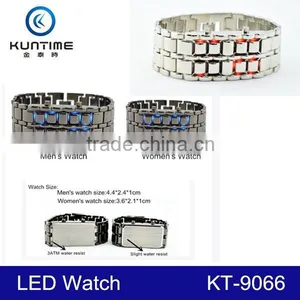 2015 Fashion Lava Style Samurai Metal Blue LED Faceless Watch thumbnail-5
