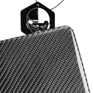 NO.2 TIBROMTACK Center Cup Console Cover Carbon Fibre Wrap-Around Cover Sticker 2-Piece for Tesla Model 3 thumbnail-3