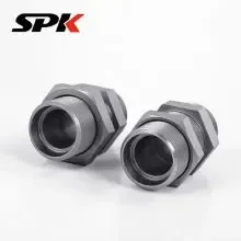Parker GSV Compression Bulkhead Fitting, High-Pressure Hydraulic Tubing Adapter Bulkhead Fitting, 6D Series Carbon thumbnail-1