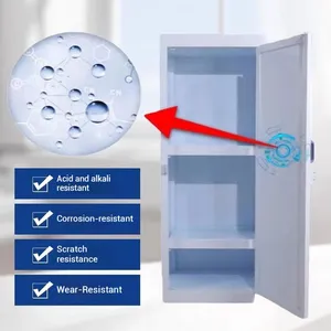 Long-Life Polypropylene Corrosive Cabinet With Injection-Molded PP Hinges, Rust-Proof Acid-Base Resistant Storage Solution for Coastal Labs thumbnail-2