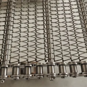 Manufacturer Price Stainless Steel Knitted Wire Mesh Corrosion Resistance CE Certified Food Grade Conveyor Belt Woven Cutting thumbnail-2