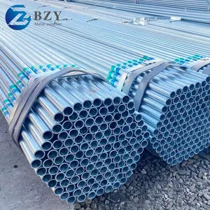 Q195 Galvanized Round Fence Steel Pipe Galvanized Scaffolding Steel Tube g I Pipe thumbnail-3