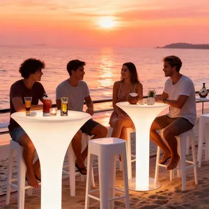 Luminous Table and Chair Set With 16 Color Changing IP65 Waterproof Suitable for Outdoor Events Hotels Bars and Outdoor Activities thumbnail-4