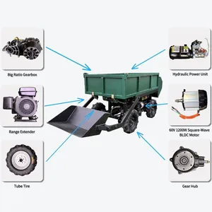 4 Wheel Drive Remote Control Cargo Transport Vehicle With Range Extender for Rough Terrain Work thumbnail-3