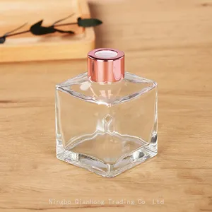 Wholesale Car Home Air Freshener Container 150ml Matte White Black Aroma Reed Diffuser Bottles Thick Glass Diffuser Bottle thumbnail-2