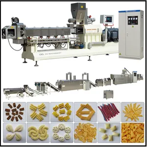 Jinan DG Automatic Extruded Fried Snack Food Wheat Flour Bugles Chips Making Machine/Production Line thumbnail-1