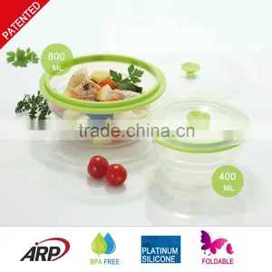 400ml Folding Kitchen Silicone Lunch Box thumbnail-5