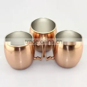 16OZ Moscow Mule Copper Mug for Cocktail Vodka Beverages Solid Copper thumbnail-2
