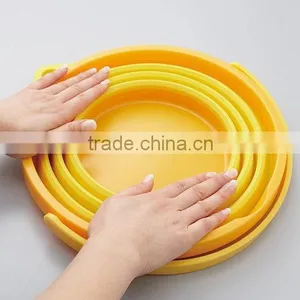 Portable Space Saver Outdoor New Collapsible Silicon Round Water Bucket Container thumbnail-6