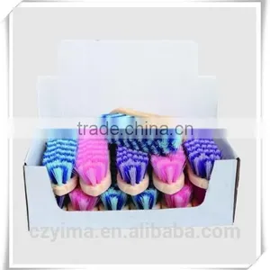 12 Pcs Plastic Horse Dandy Brush in Show Box /assorted Color thumbnail-1