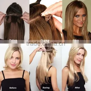 Colorful Any Color Can be Choosed 100% Remy Clip in Human Hair Extensions thumbnail-1