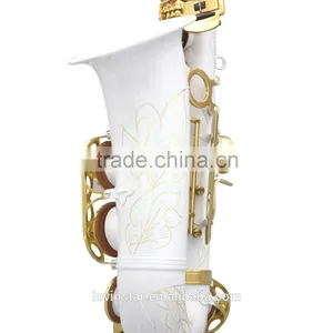 Popular Cheap White Alto Saxophone Curved Soprano Sax thumbnail-3