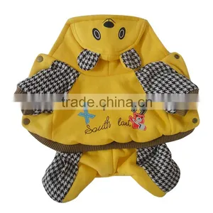 Cartoon Bear Four-foot Thick Warm Yellow Pet Dog Sweater thumbnail-4