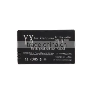 3.7v 600mAh Rechargeable Li-po Battery for Parrot Mini Drone thumbnail-1