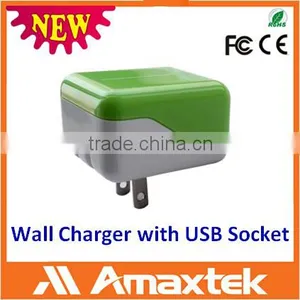 Multi in One OEM ODM Available USB Wall Charger With 2 Port USB Socket thumbnail-2