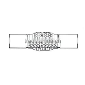 Long Life Double Braided Exhaust Flex Pipes With Nipples thumbnail-2