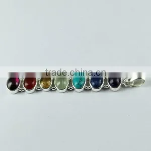 Perfect Multi Color 925 Sterling Silver Chakra Pendant, Gemstone Silver Jewelry, Handmade Silver Jewelry thumbnail-2