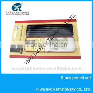 6 Pcs Graphite Grade Pencil Set thumbnail-1