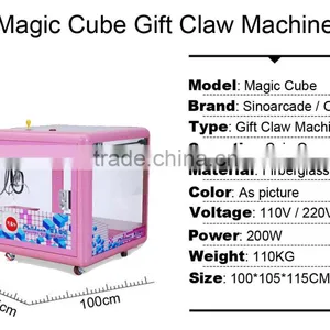 Sinoarcade Hottest Rubik's Cube Mini Claw Crane Machine Kiddy Palace Coin Operated Claw Machine Simulator for Kids and Adults thumbnail-5