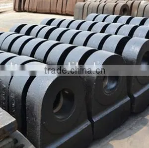 Cast High Manganese Alloy Steel Stone Crusher Hammer Head thumbnail-1