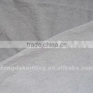 CVC 60%polyester 40% Cotton Plain Dyed French Terry Kint Fabric thumbnail-1