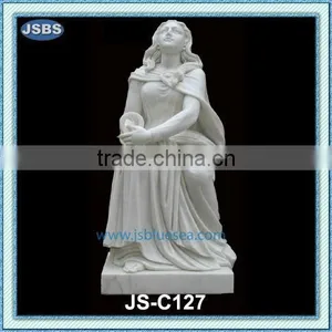 White Marble Female Teacher Statue thumbnail-1
