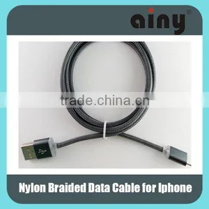 Durable Nylon Braided USB Cable With Aluminum Alloy Housing for Iphone thumbnail-3