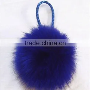 100% Genuine Fox Fur Ball for Keychain Bag Car Pendent thumbnail-4
