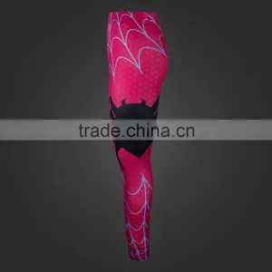Woman Body Fitted Leggings / Tights Full Sublimated With Spiderman Webbing Design thumbnail-2