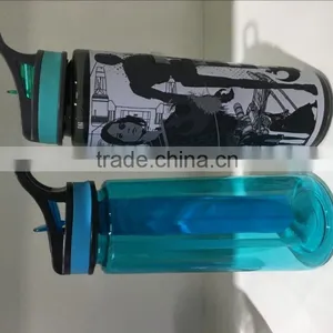 Easy Carry Sports Bottle Tritan Bottle 650ml 700ml With Ice Stick and Straw thumbnail-5