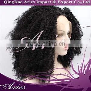 2015 New Fashion 100% Synthetic Kinky Curly Lace Front Wig for Black Women thumbnail-1