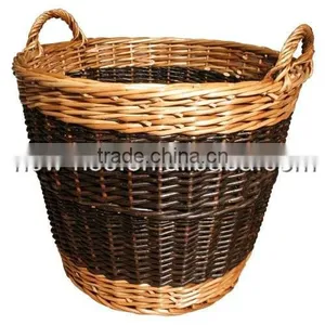 Wicker Willow Log Laundry Basket thumbnail-1