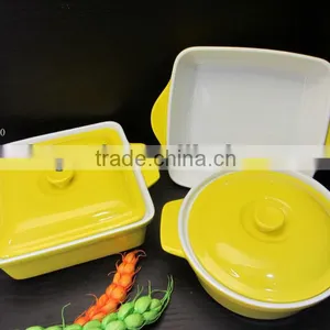 Ceramic Citron Yellow Bakeware Set thumbnail-1