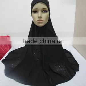 H306 Big Size Muslim Hijab With Flower Prints,islamic Scarf thumbnail-6